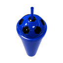Vaso plástico azul  1,000ml Carioca con tapa domo diseño de pelota y pajilla