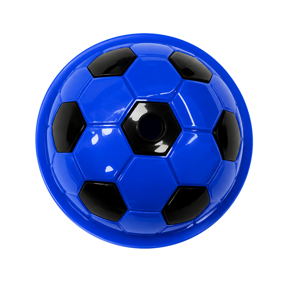 Vaso plástico azul  1,000ml Carioca con tapa domo diseño de pelota y pajilla
