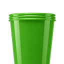 Vaso plástico  verde 1,000ml Carioca con tapa domo diseño de pelota y pajilla