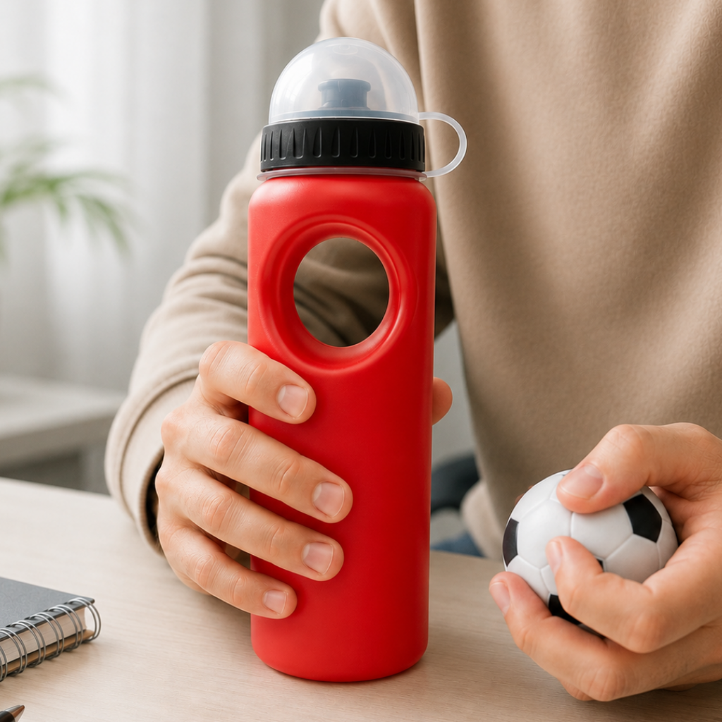 PACHÓN, PLÁSTICO, ROJO, 750 ml, Metegol con tapa domo y pelota antiestrés