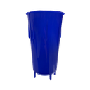 VASO, PLÁSTICO, AZUL OSCURO, 600 ml, vuvuzela con tapa como diseño de pelota, desmontable
