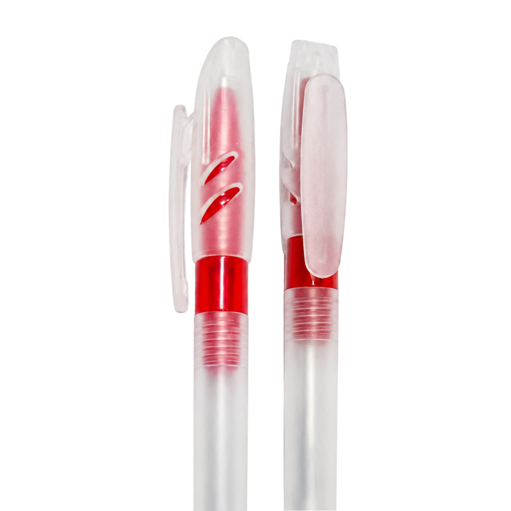 lapiceros, plástico, rojo,  nd, translucido