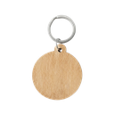 LLAVERO, MADERA, NATURAL, 5*5*0.3cm cm, redondo con diseño de pelota de futbol