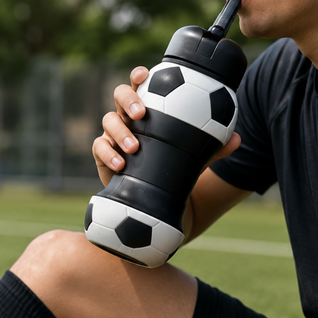 PACHÓN, SILICÓN, NEGRO, 550 ml, expandible 8.7*11.5cm con diseño de pelota