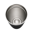 Vaso, acero inoxidable, negro, 530ml, Selene  18*8.8 cm doble pared top de bambú