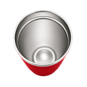 Vaso, acero inoxidable, rojo, 530ml, Selene  18*8.8 cm doble pared top de bambú