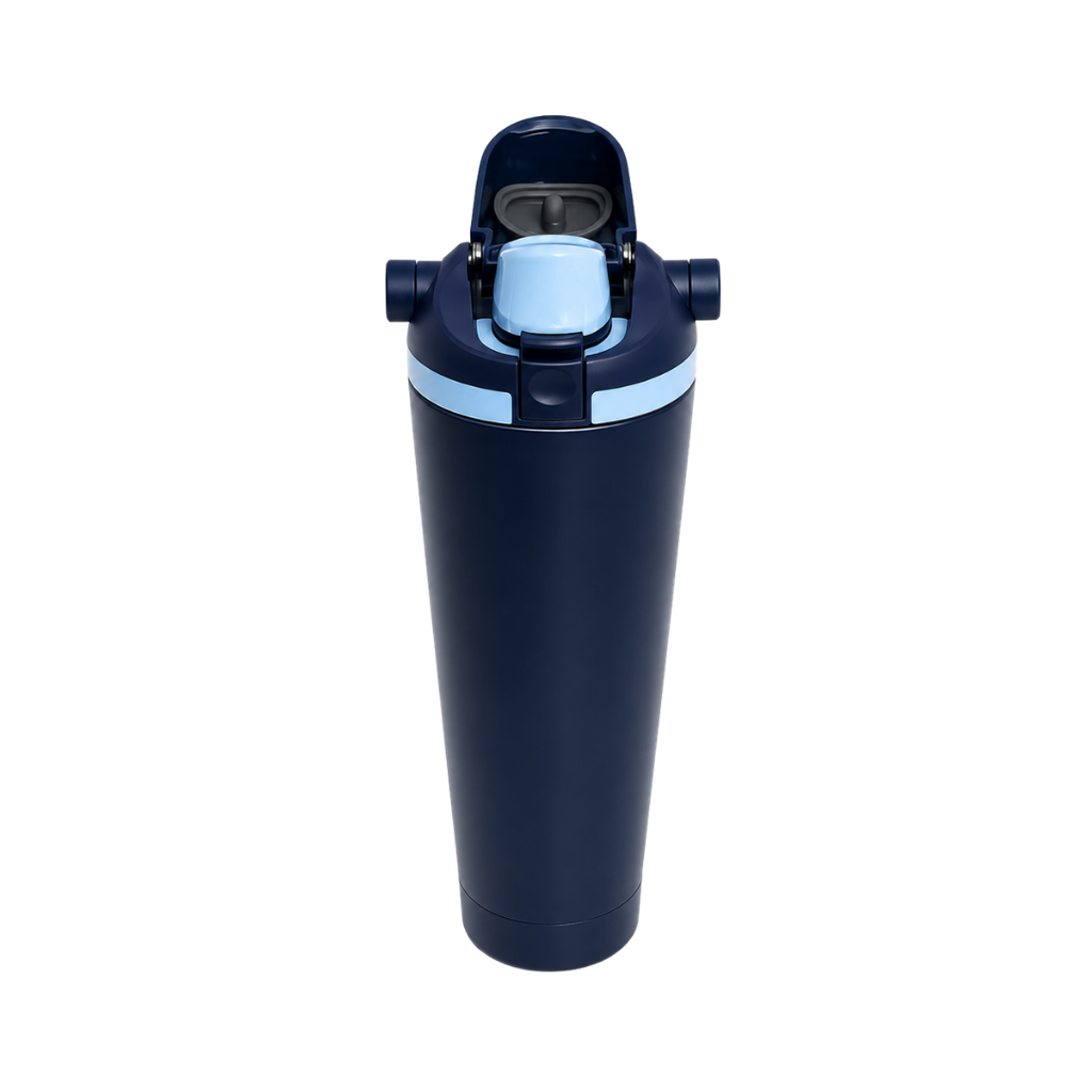 Termo, acero inoxidable, azul oscuro, 30 oz, Yawa de boquilla con tapa de seguridad
