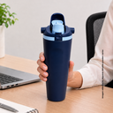 Termo, acero inoxidable, azul oscuro, 30 oz, Yawa de boquilla con tapa de seguridad