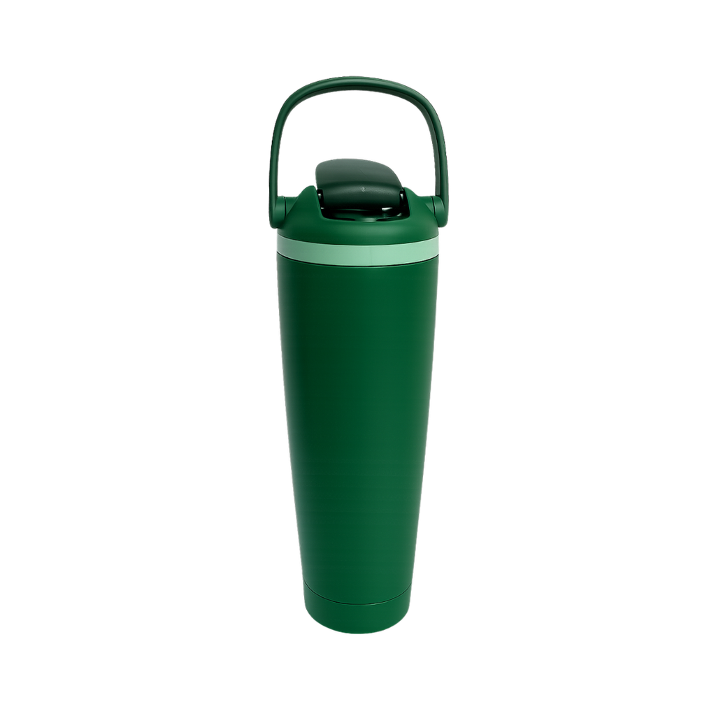 Termo, acero inoxidable, verde, 30 oz, Yawa de boquilla con tapa de seguridad