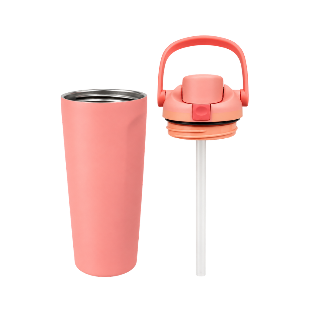 Termo, acero inoxidable, rosado, 30 oz, Yawa de boquilla con tapa de seguridad