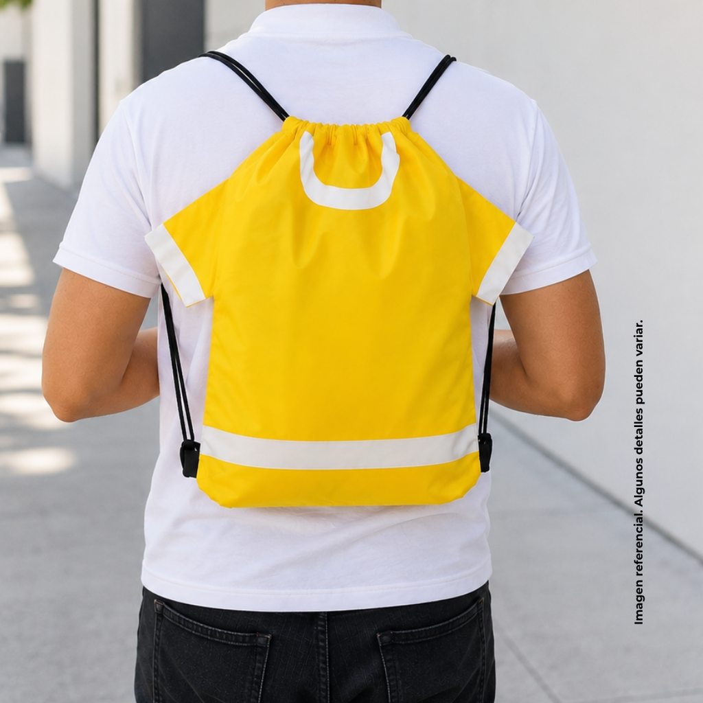 Mochila en forma de camiseta,  Poliéster 210D, 56 x 42 x cm, Amarillo
