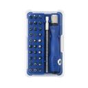 DESARMADOR, ACERO INOXIDABLE, AZUL, 11*6.6*3.3 cm, 30 puntas con mango de aluminio
