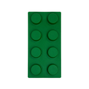 Antiestrés Poliuretano verde 7.8*4*2.8CM lego rectangular 4x2