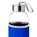 pachones, vidrio, azul reflex, 500 mililitro, con funda de neopreno