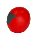 Antiestrés Poliuretano  rojo 8.3*6.9*4.6 forma de casco de moto visor gris