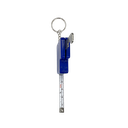 llaveros, plástico, azul, 4.5*4.5 cm centimetros, con destapador y metro (1 m)