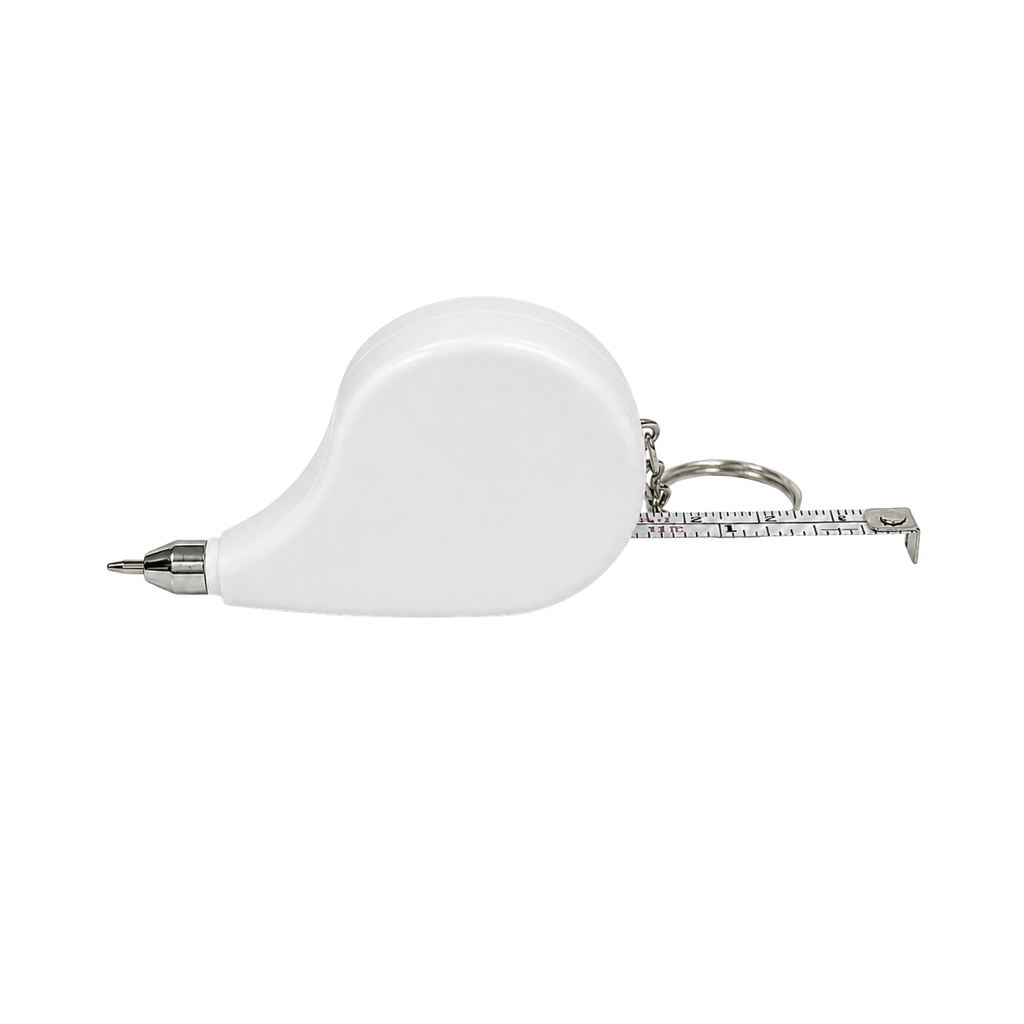 Llavero, Plástico, Blanco, 6.4*3.4*1.4 Centimetros, Gota Con Metro