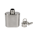 Llavero petaca,  acero inox, 30 ml, Plateado