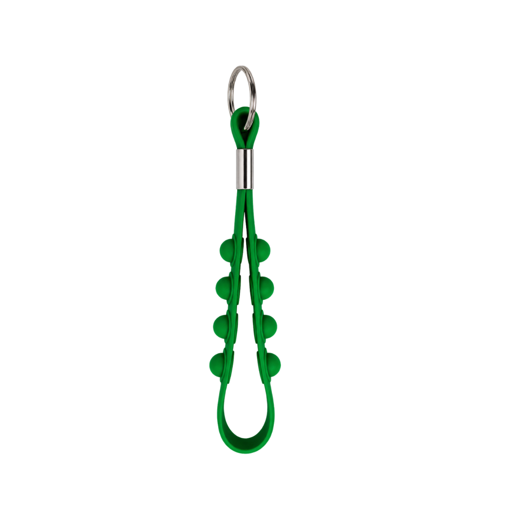 Llavero, Silicón, Verde, 16*1.6 Centimetros, Cinta Pop Up