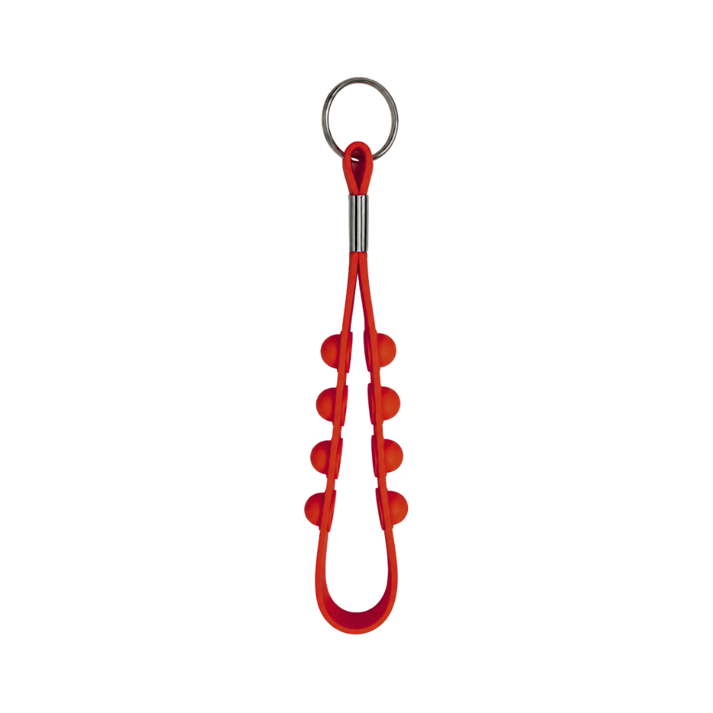 Llavero, Silicón, Rojo, 16*1.6 Centimetros, Cinta Pop Up