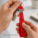 Llavero, Silicón, Rojo, 16*1.6 Centimetros, Cinta Pop Up