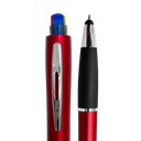 lapicero luminous, con goma antideslizante, rojo, y 3 resaltadores ,