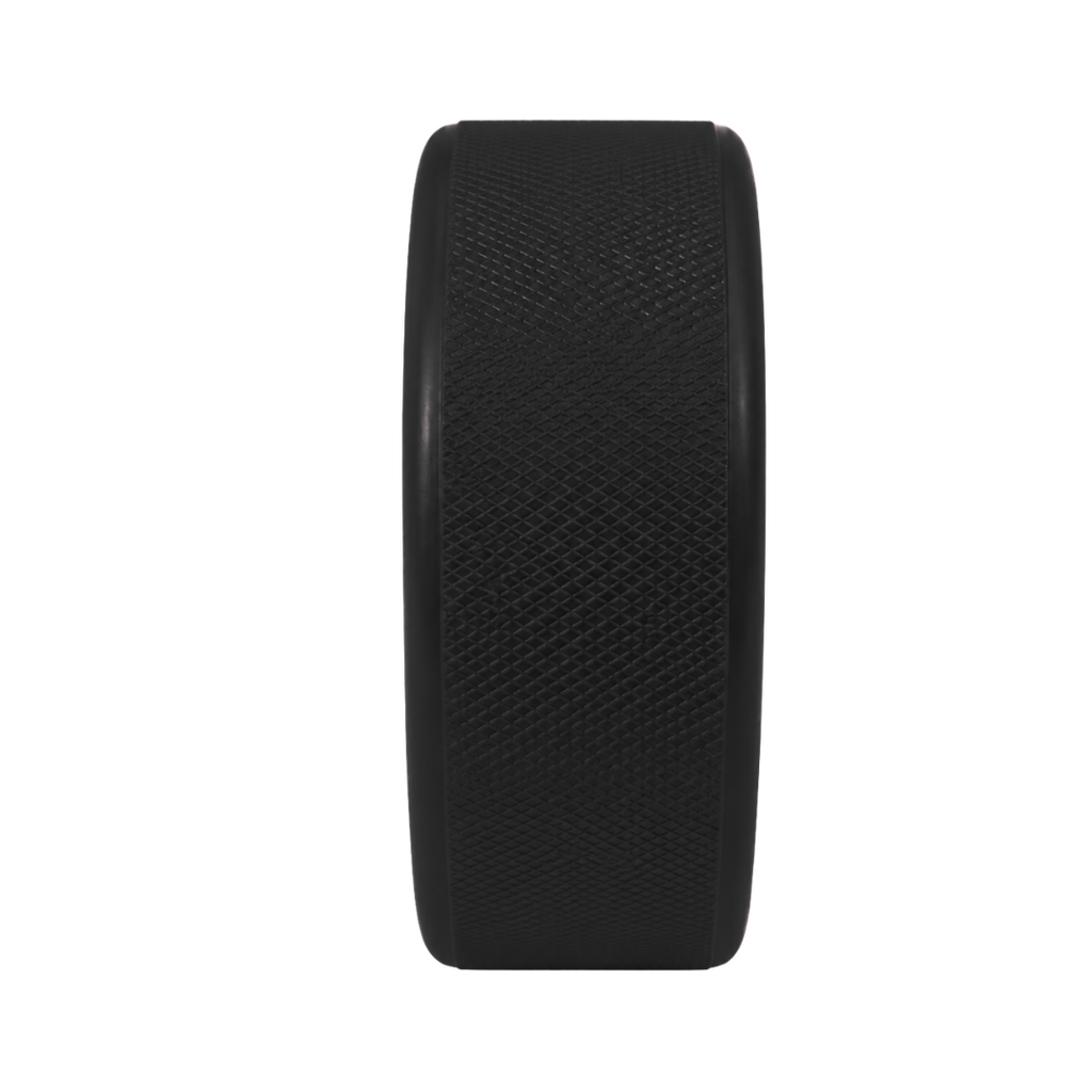 Antiestrés Poliuretano negro 7.5*7,5*2.5 cm redondo