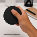 Antiestrés Poliuretano negro 7.5*7,5*2.5 cm redondo