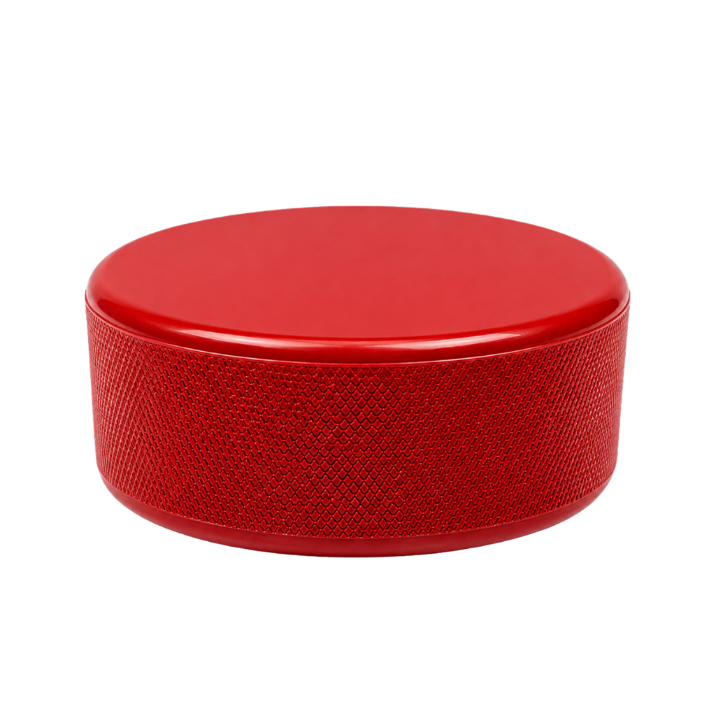 Antiestrés Poliuretano rojo 7.5*7,5*2.5 cm redondo