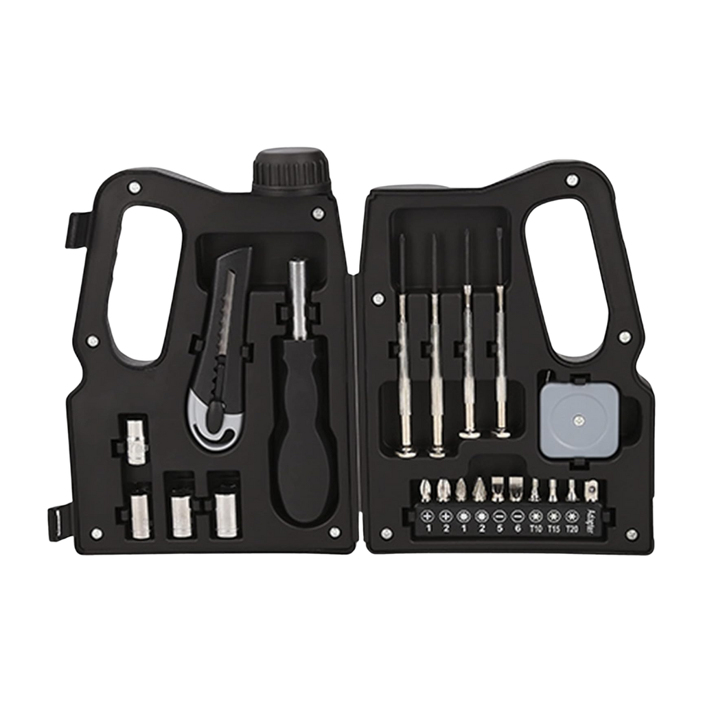 Herramienta, AEcero Inoxidable, Negro, Set En Caja , Forma De Galon