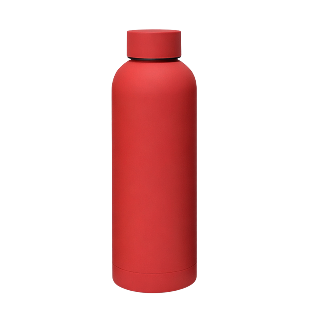 Botella, Acero Inoxidable, Rojo Mate, 500 Ml Minimal , Doble Pared