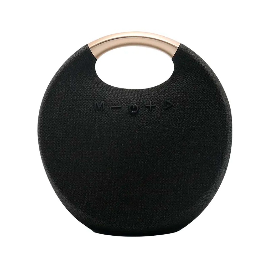 bocina, plástico, negro, 18.4*18.4*18.7 centimetros, inalambrica media luna 5w 1200m/ah