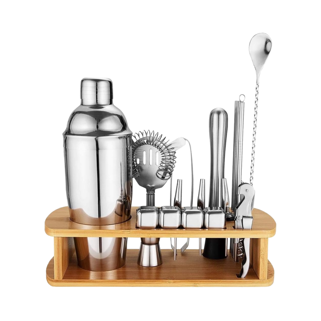 Set Bar Acero Inoxidable Plateado 8 pcs