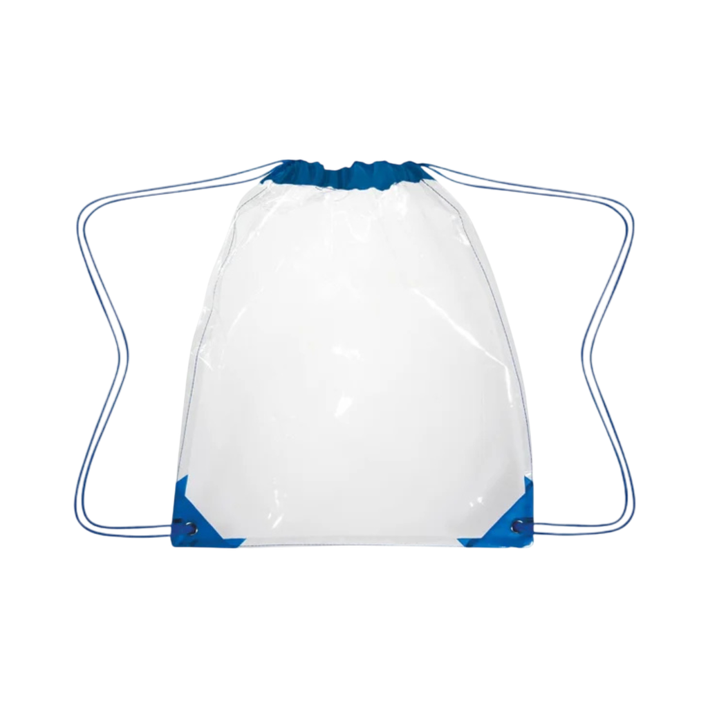Mochila Pvc Azul Reflex 35.5*43 Cm L Cuerpo Transpatente