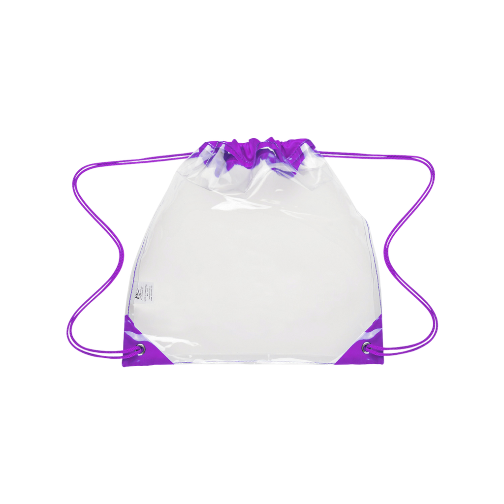 Mochila Pvc Morado 30.5*30.5 Cm M Cuerpo Transparente