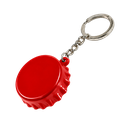 Llavero Plástico Rojo 5 cm Forma tapita con Destapador