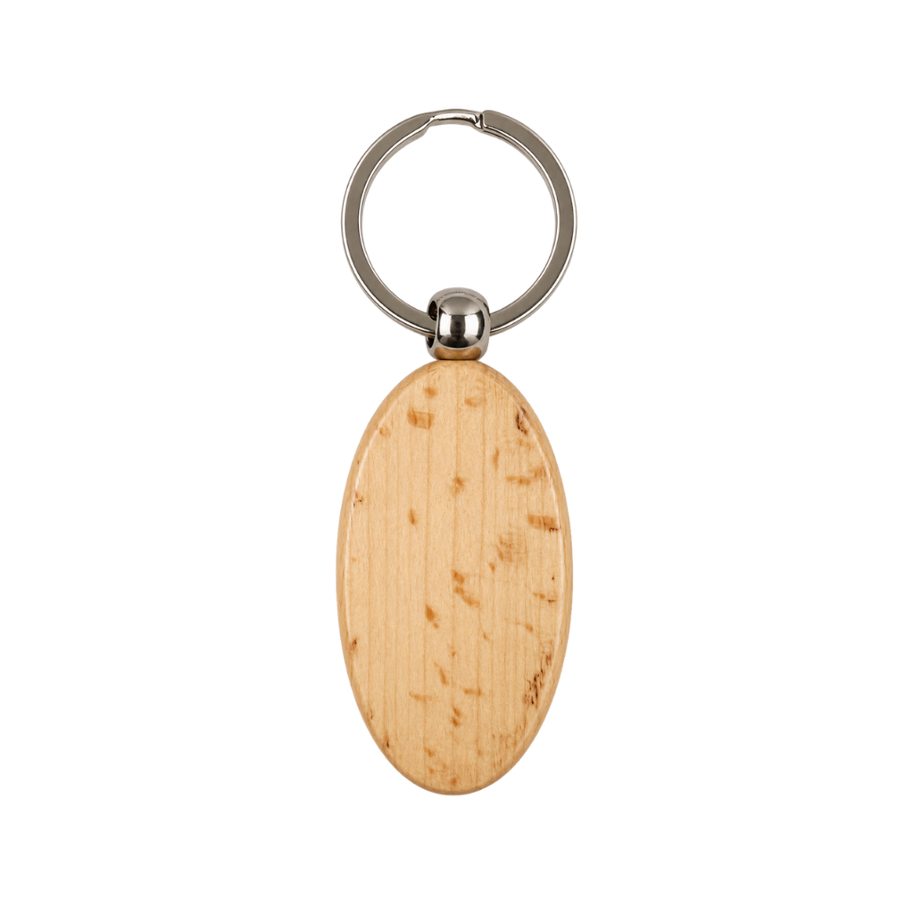 Llavero Bambú Natural 5.5*3.1*0.7 Cm Ovalado