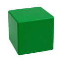 Antiestres Pu Verde 5 cm cubo orillas redondas