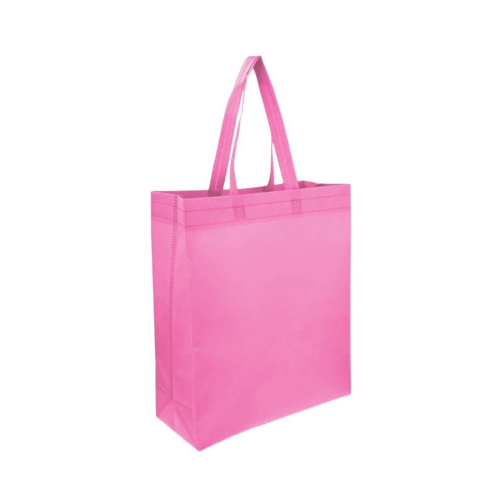 Bolsa Ecologica rosado 40*35*12 cm con fuelle sellada 80g