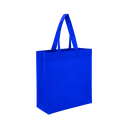 Bolsa Ecologica azul reflex 40*35*12 cm con fuelle sellada 80g