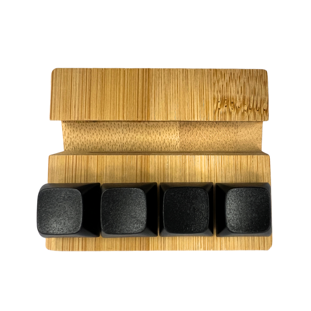 Posacelular bambú negro 8*5.8*3 cm teclado antiestrés
