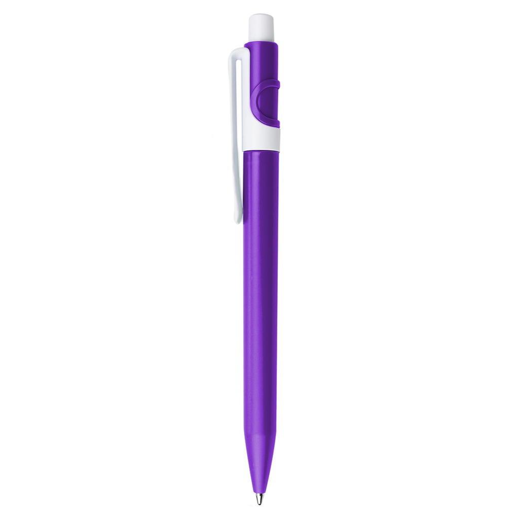 Lapiceros plástico morado 14.5 cm tron