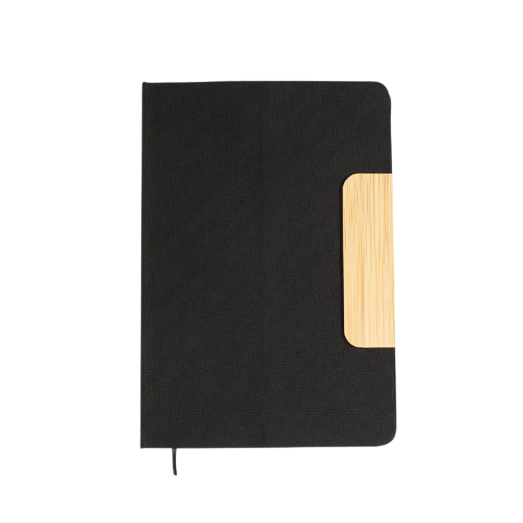 Libreta imitacion cuero negro ass gussie con lapicero