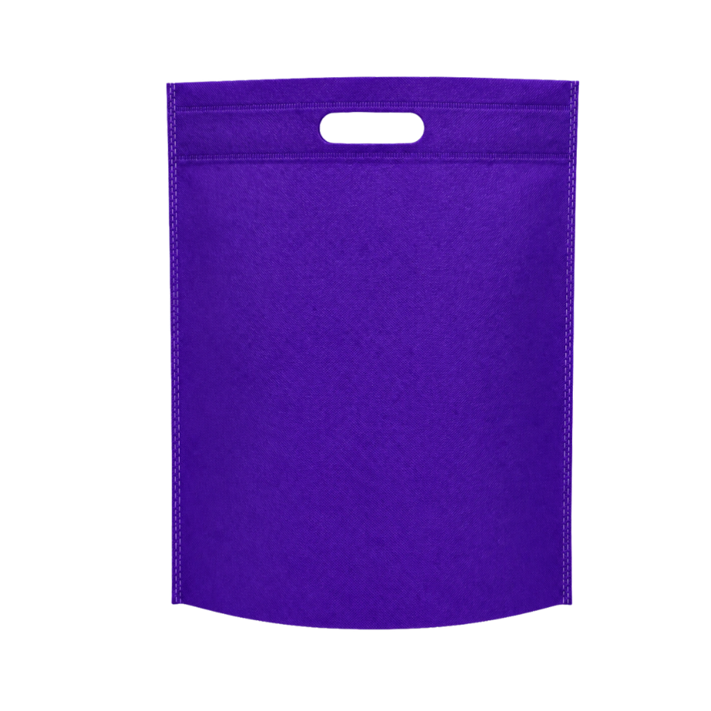 Bolsa Tela Ecológica morado 37*32*8.5 cm sobre sellada 70 gr