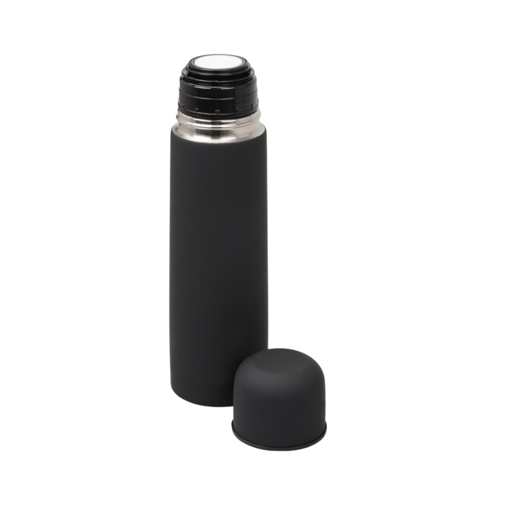 Termo acero inoxidable negro mate 470 ml bala doble pared