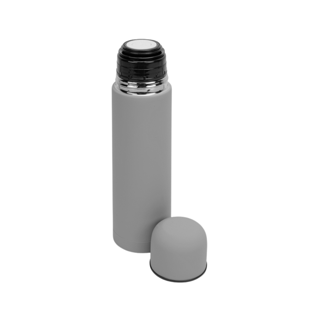 Termo acero inoxidable gris mate 470 ml bala doble pared