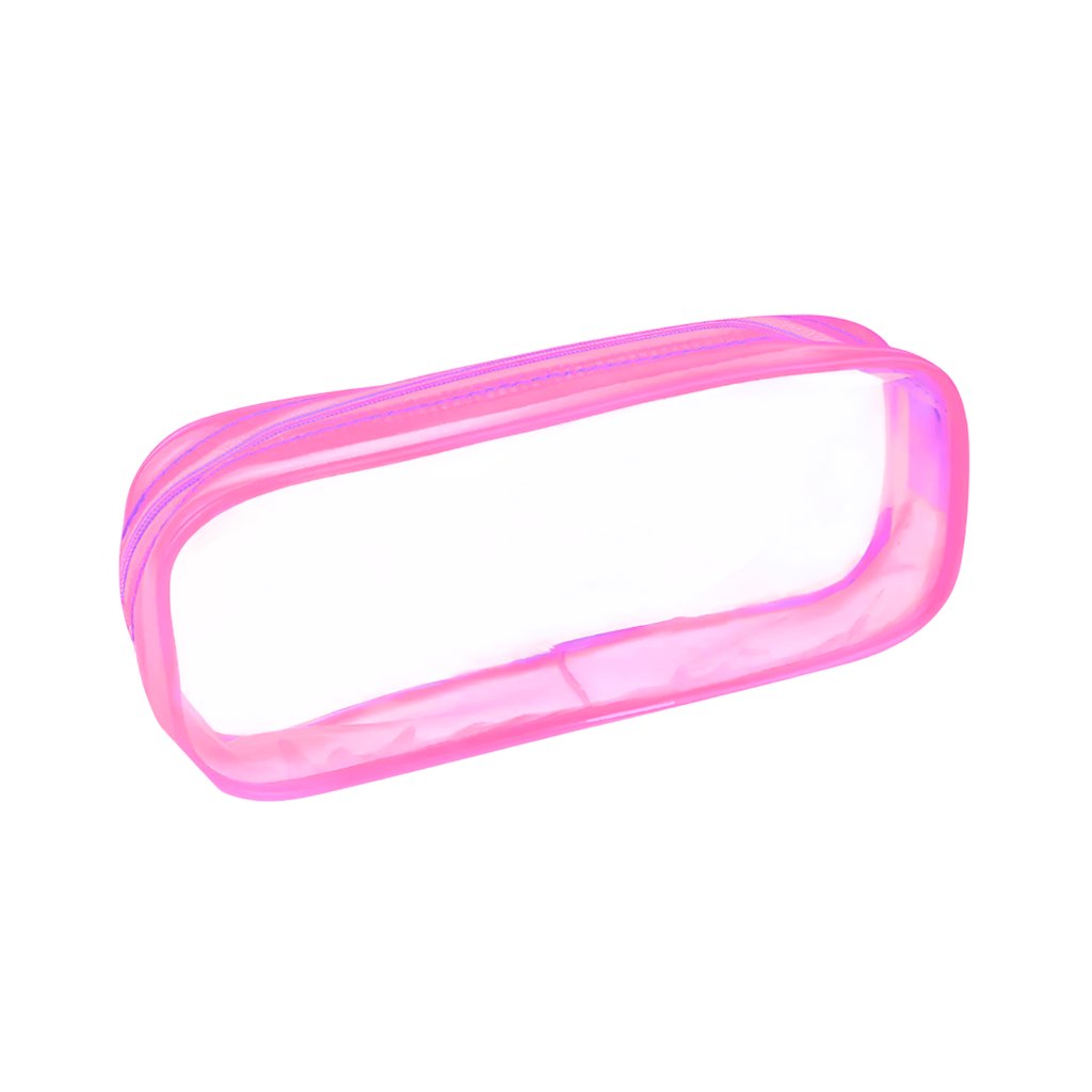 Estuche Pvc rosado 20.5*8.5*4 cm de ventana
