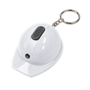 Llavero Plástico Blanco 6.4*4.4*3 cm forma de casco tipo llavero con linterna