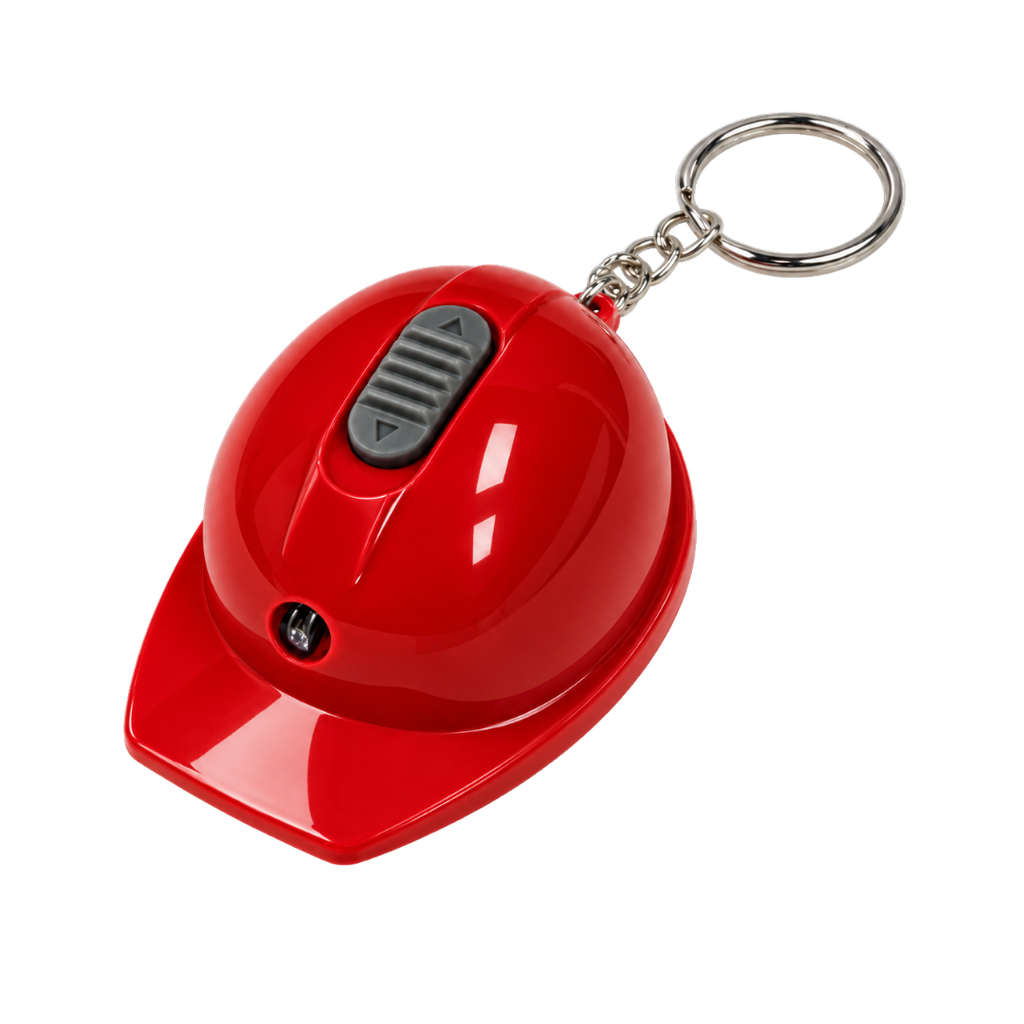 Llavero Plástico Rojo 6.4*4.4*3 cm forma de casco tipo llavero con linterna