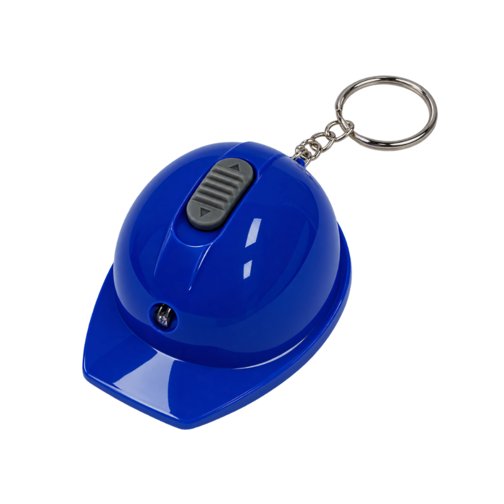 Llavero Plástico Azul Reflex 6.4*4.4*3 cm forma de casco tipo llavero con linterna